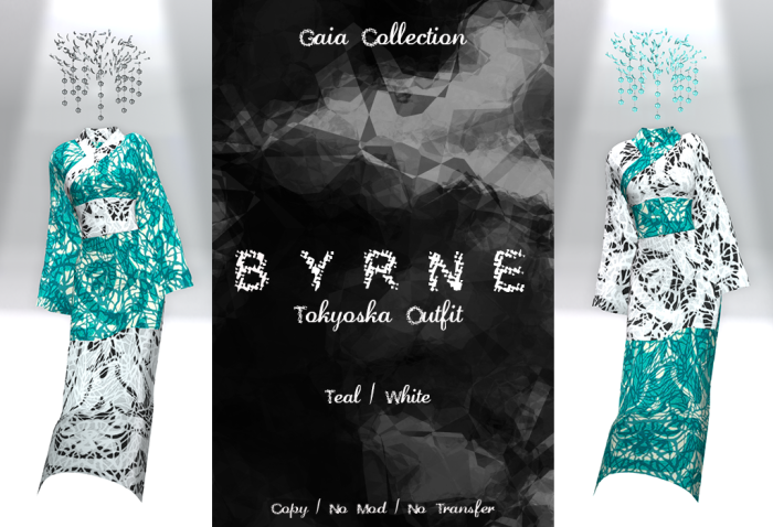 (BYRNE) GaiaCollection-TokyoskaOutfitADTealWhite